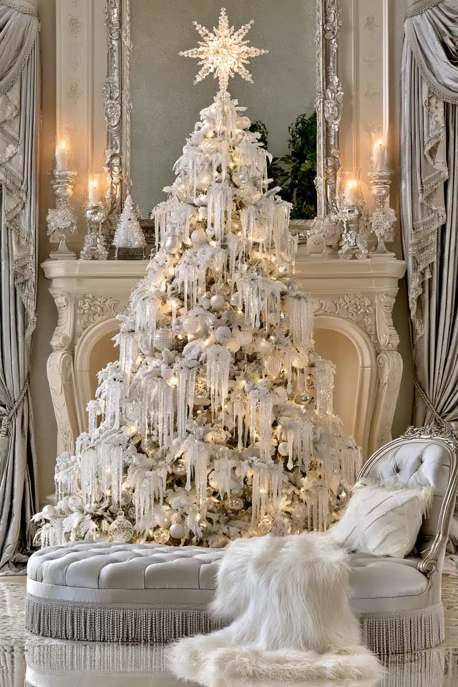 27 Magical White Christmas Tree Ideas For A Dreamy Holiday Home