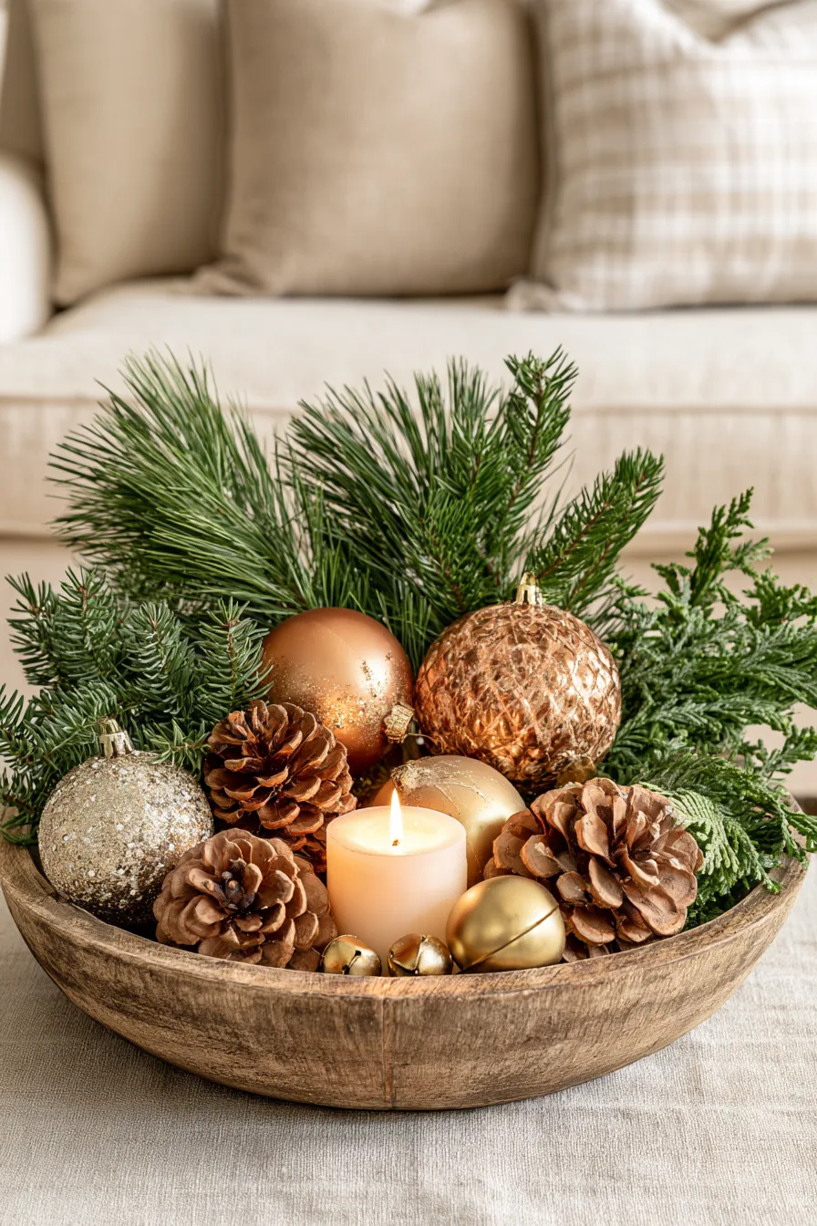 27 Christmas Coffee Table Decor Ideas for a Cozy Festive Living Room