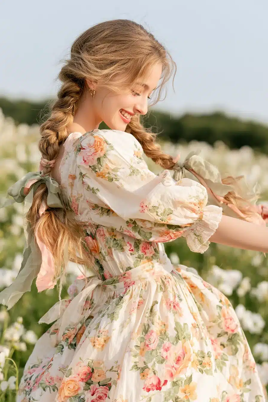 27 Dreamy Cottagecore Hairstyles for Long Hair With Romantic Countryside Charm