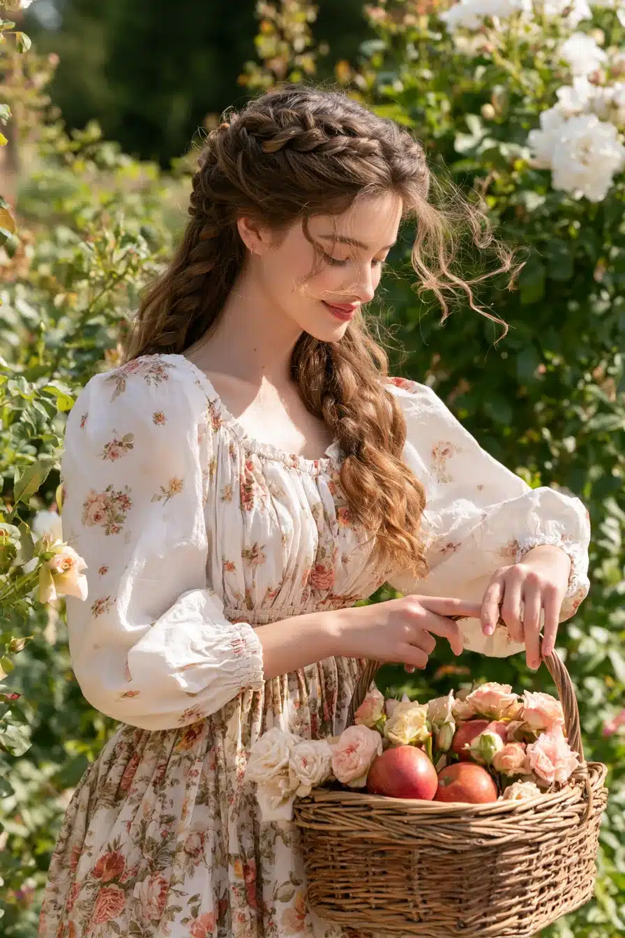 27 Dreamy Cottagecore Hairstyles for Long Hair With Romantic Countryside Charm