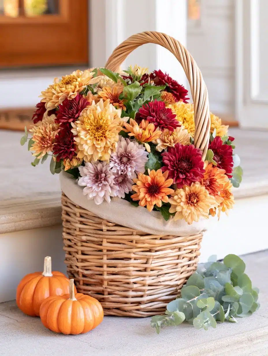 27 Charming Fall Basket Ideas for a Cozy Autumn Home