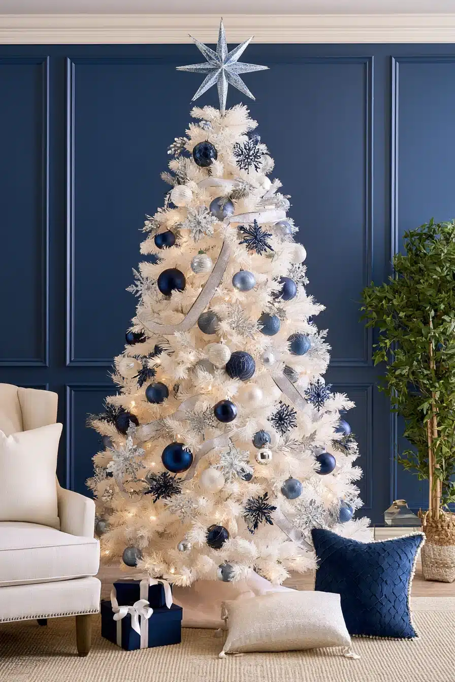 27 Magical White Christmas Tree Ideas For A Dreamy Holiday Home