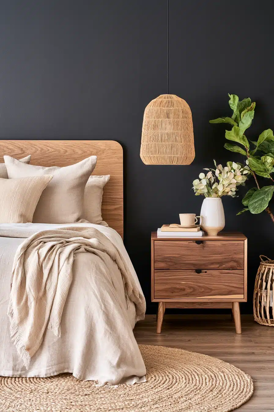 27 Black Accent Wall Bedroom Ideas With Timeless Appeal