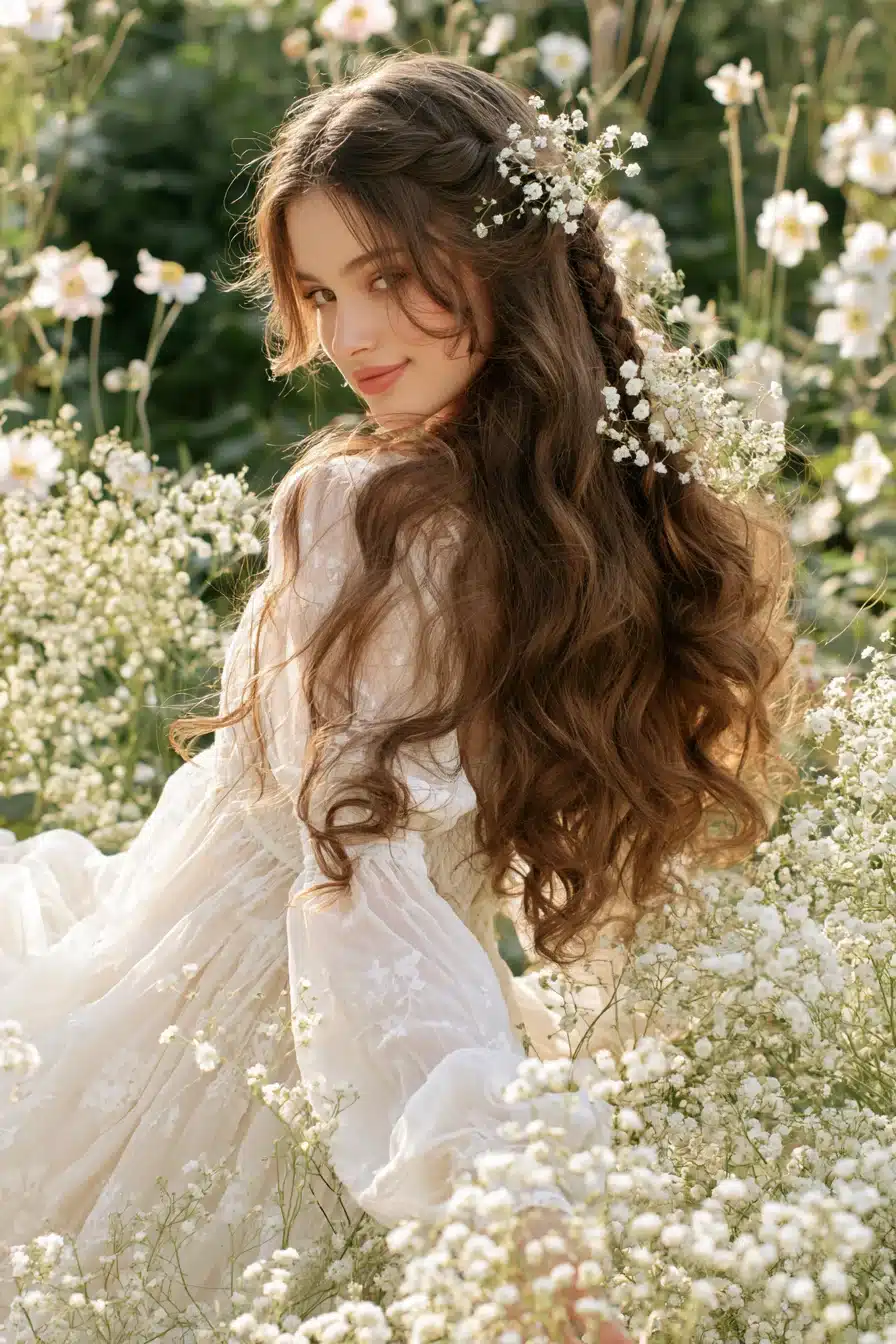 27 Dreamy Cottagecore Hairstyles for Long Hair With Romantic Countryside Charm