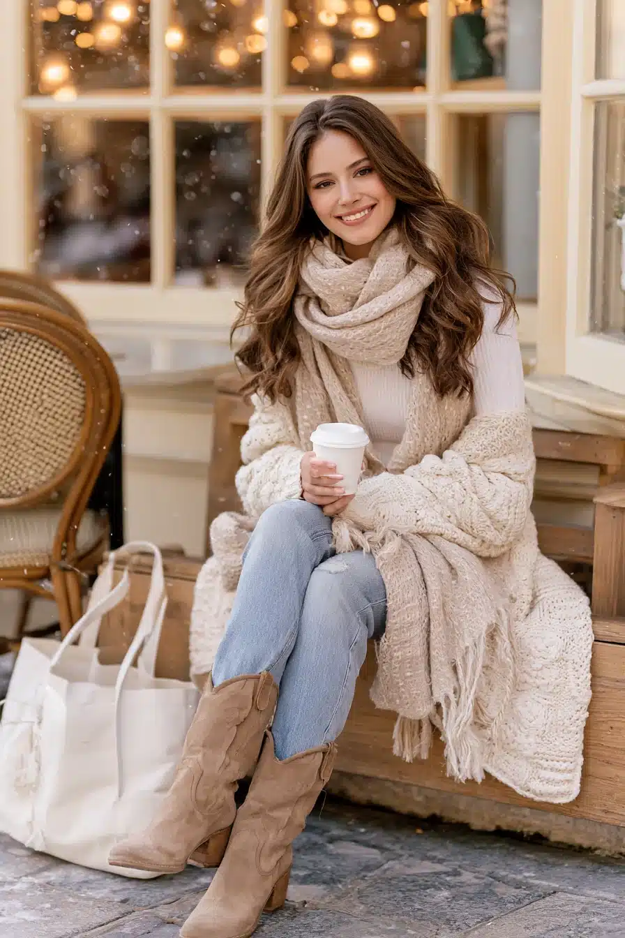 27 Winter Outfits With Scarves That Look Cozy and Chic