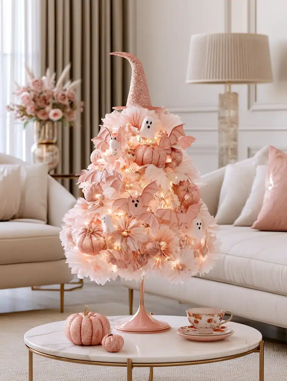 27 Dreamy Pink Halloween Decor Ideas For A Playful Spooky Home