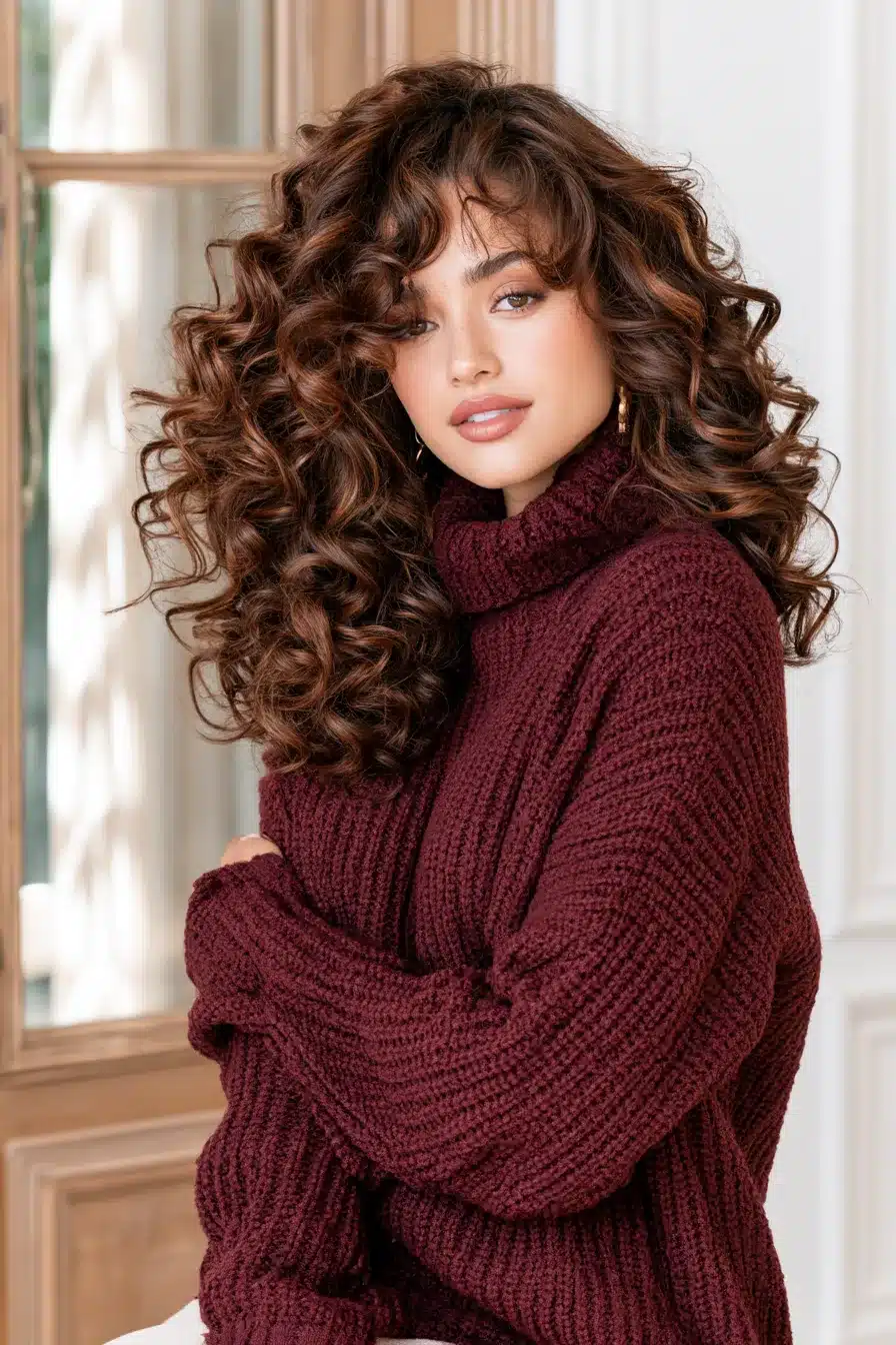 27 Gorgeous Autumn Curly Hairstyles for a Cozy Seasonal Look