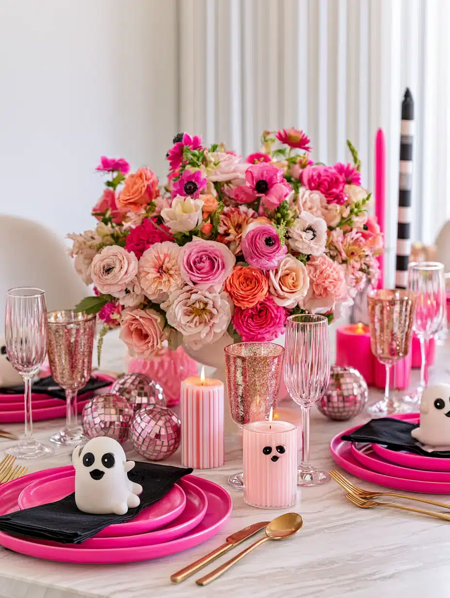 27 Dreamy Pink Halloween Decor Ideas For A Playful Spooky Home