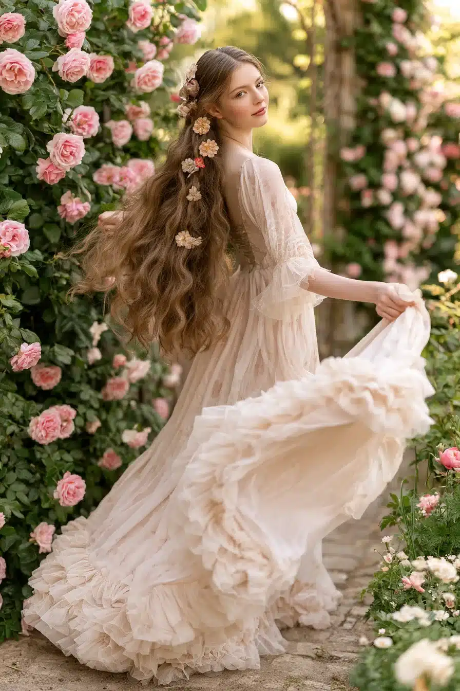 27 Dreamy Cottagecore Hairstyles for Long Hair With Romantic Countryside Charm