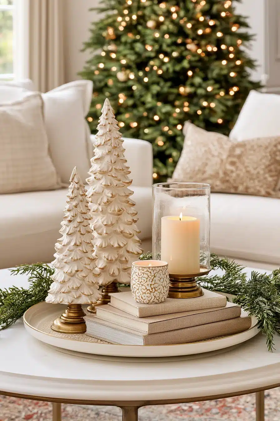 27 Christmas Coffee Table Decor Ideas for a Cozy Festive Living Room