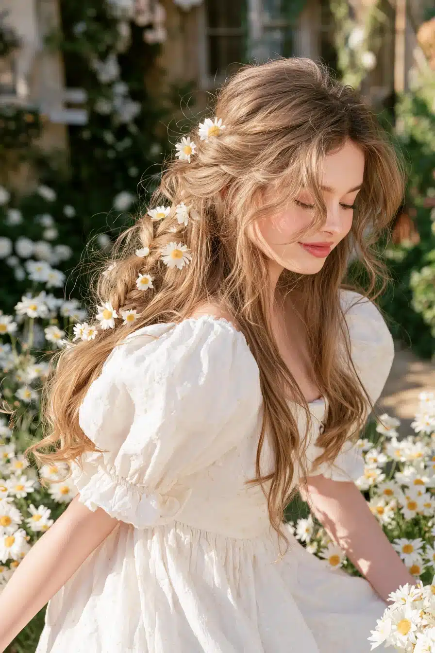 27 Dreamy Cottagecore Hairstyles for Long Hair With Romantic Countryside Charm