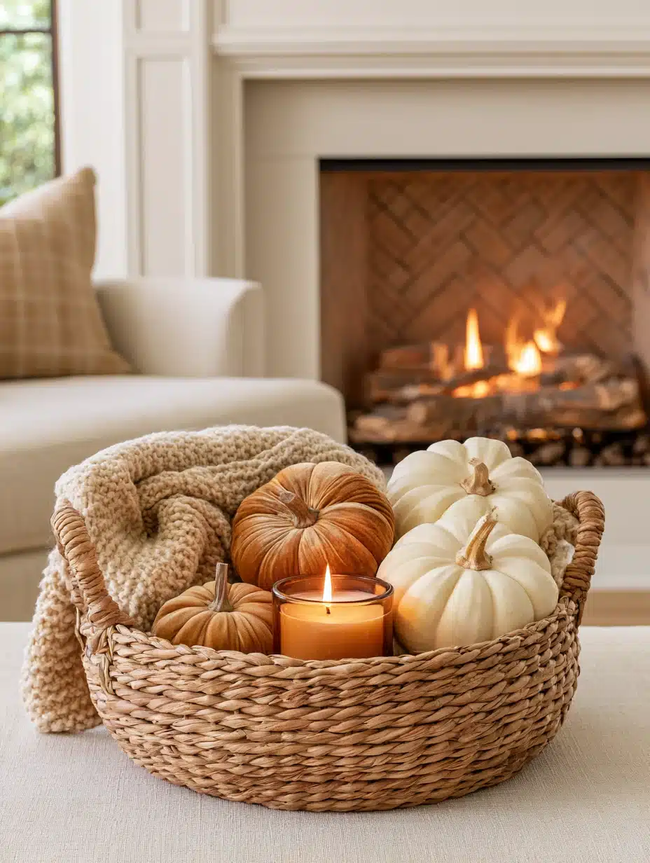 27 Charming Fall Basket Ideas for a Cozy Autumn Home