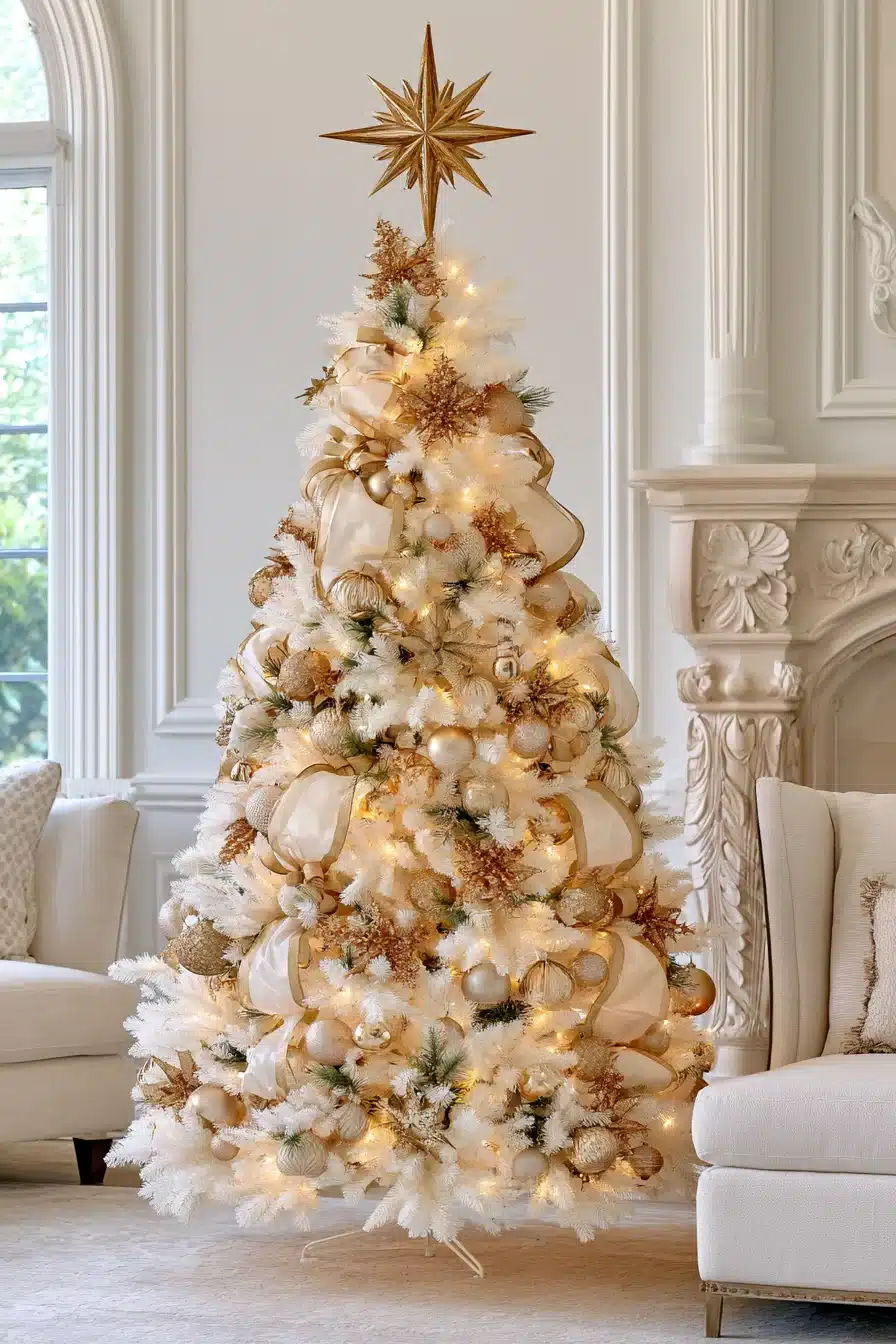 27 Magical White Christmas Tree Ideas For A Dreamy Holiday Home