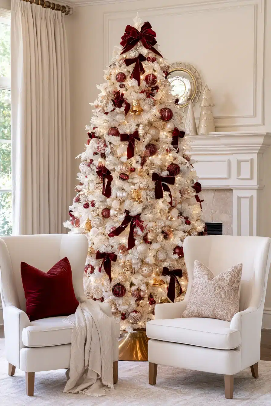 27 Magical White Christmas Tree Ideas For A Dreamy Holiday Home