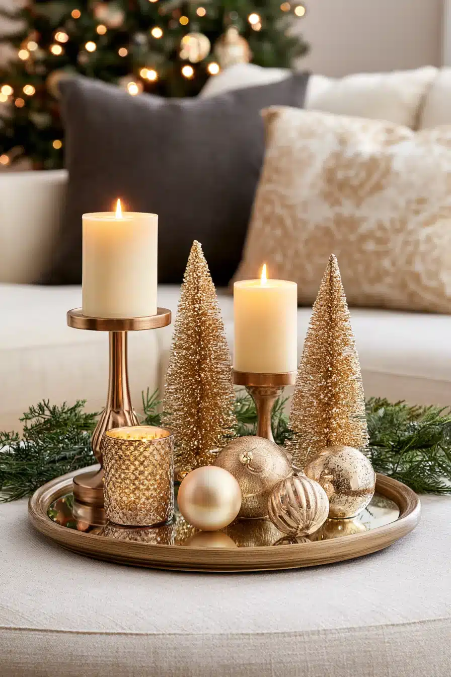 27 Christmas Coffee Table Decor Ideas for a Cozy Festive Living Room