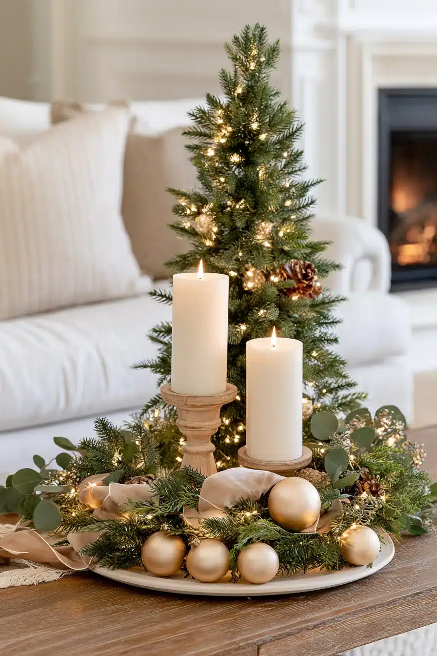 27 Christmas Coffee Table Decor Ideas for a Cozy Festive Living Room