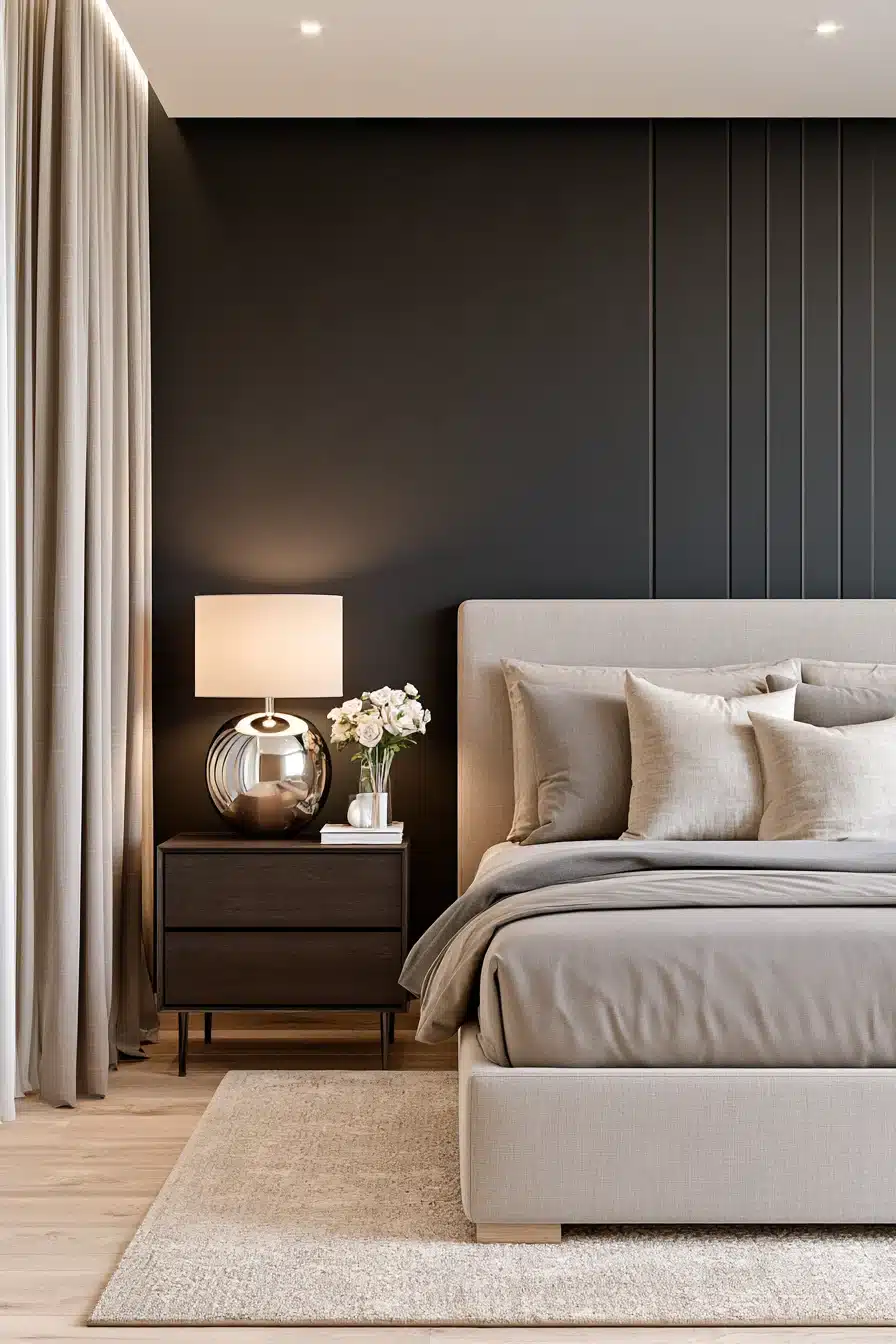 27 Black Accent Wall Bedroom Ideas With Timeless Appeal