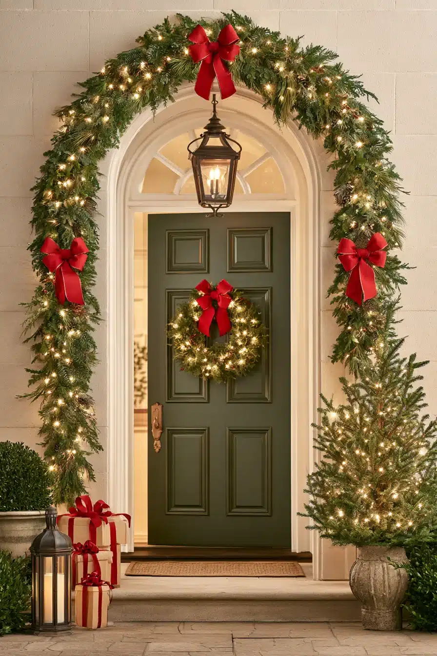 27 Beautiful Christmas Door Decorations for a Festive First Impression