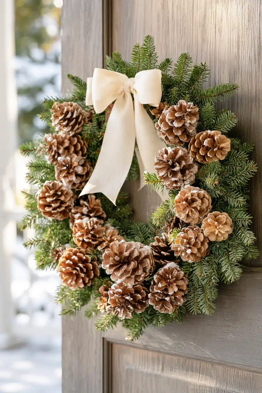 27 Beautiful Winter Wreaths for Front Door Charm and a Cozy Seasonal Welcome