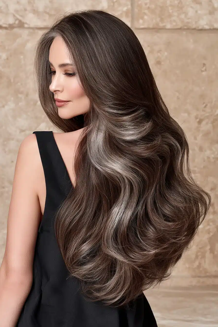 27 Beautiful Grey Blending Ideas for Dark Hair That Make Silver Strands Shine