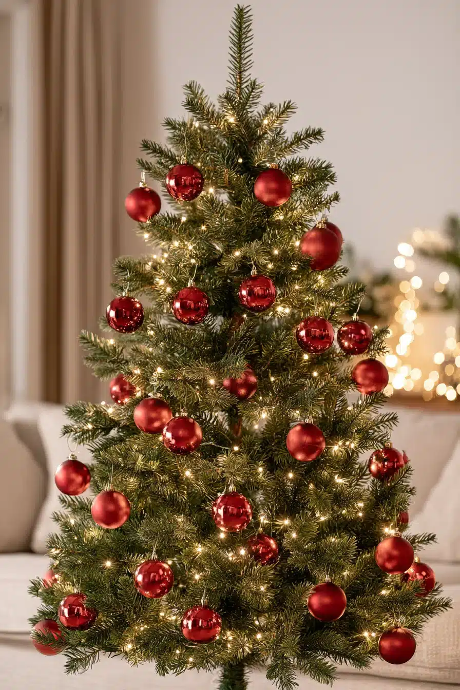 27 Elegant Burgundy Christmas Tree Ideas for a Warm and Magical Holiday