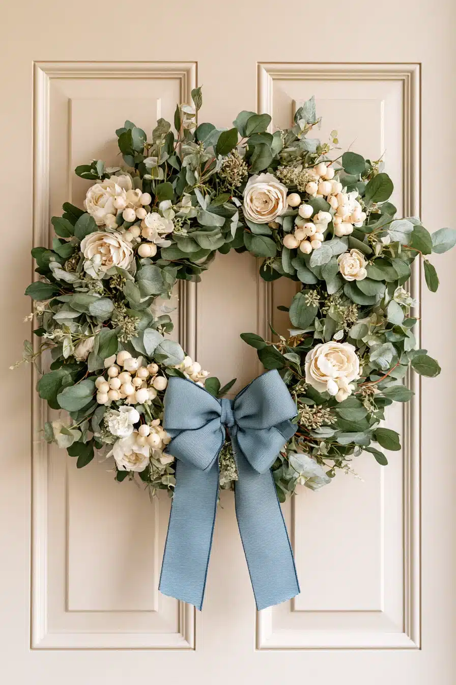 27 Beautiful Winter Wreaths for Front Door Charm and a Cozy Seasonal Welcome