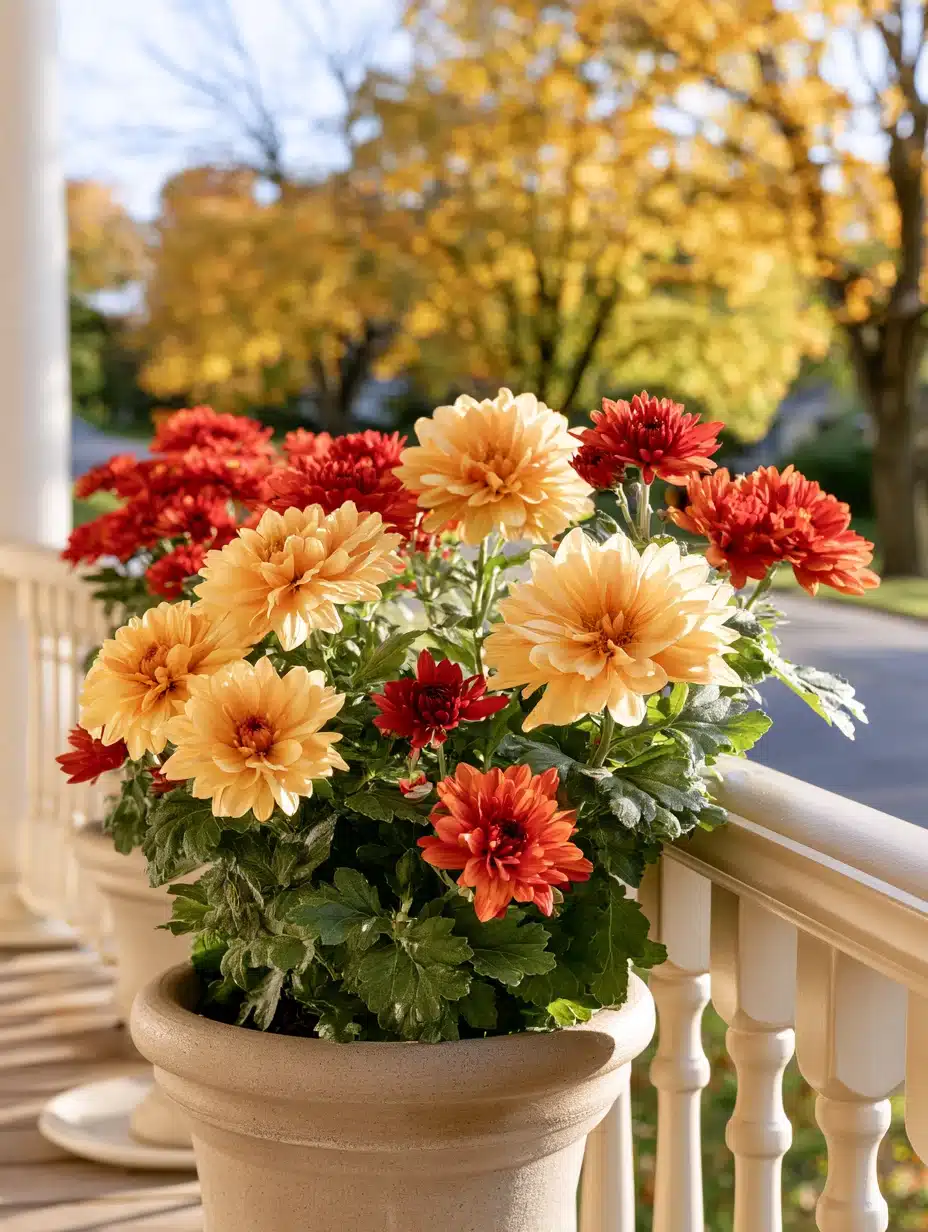 27 Beautiful Mums Front Porch Ideas for a Colorful and Cozy Autumn Welcome