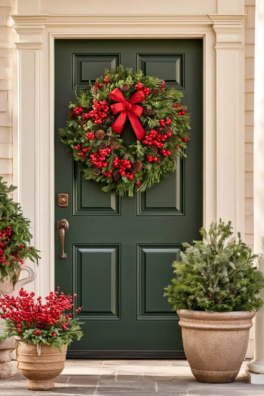 27 Beautiful Christmas Door Decorations for a Festive First Impression