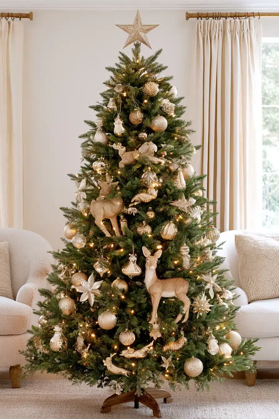 27 Stunning Gold Christmas Tree Ideas to Make Your Holiday Home Sparkle
