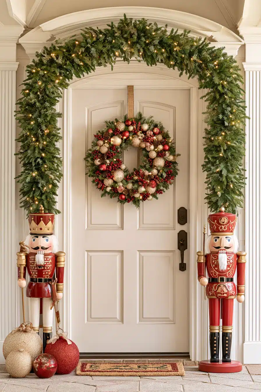 27 Beautiful Christmas Door Decorations for a Festive First Impression