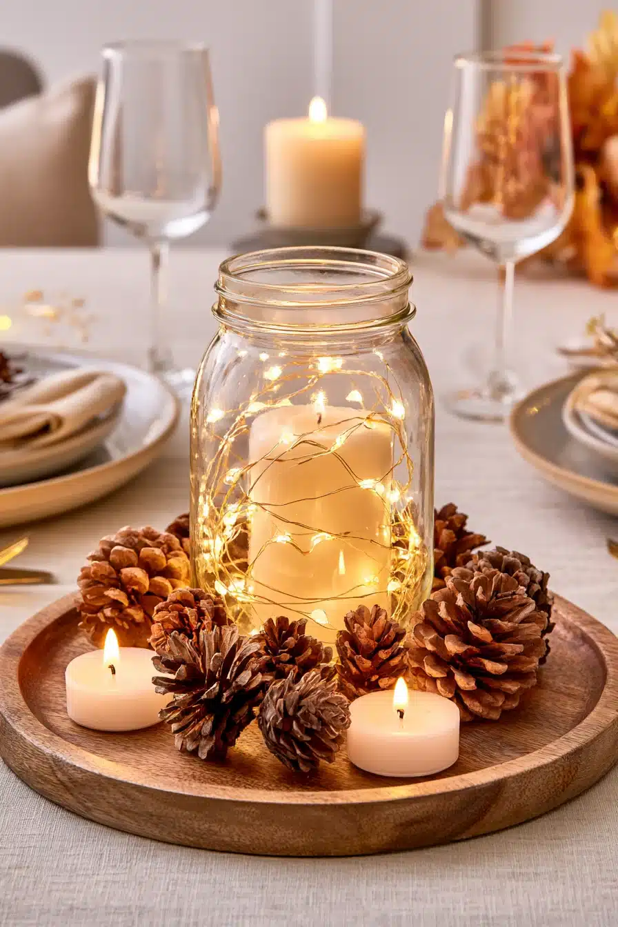 27 Charming Fall Mason Jar Centerpieces That Make Your Home Feel Cozy