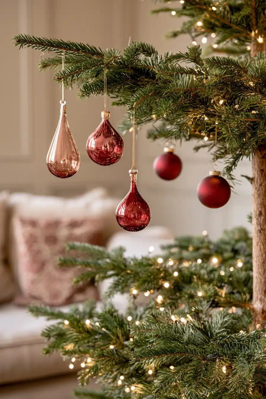 27 Elegant Burgundy Christmas Tree Ideas for a Warm and Magical Holiday