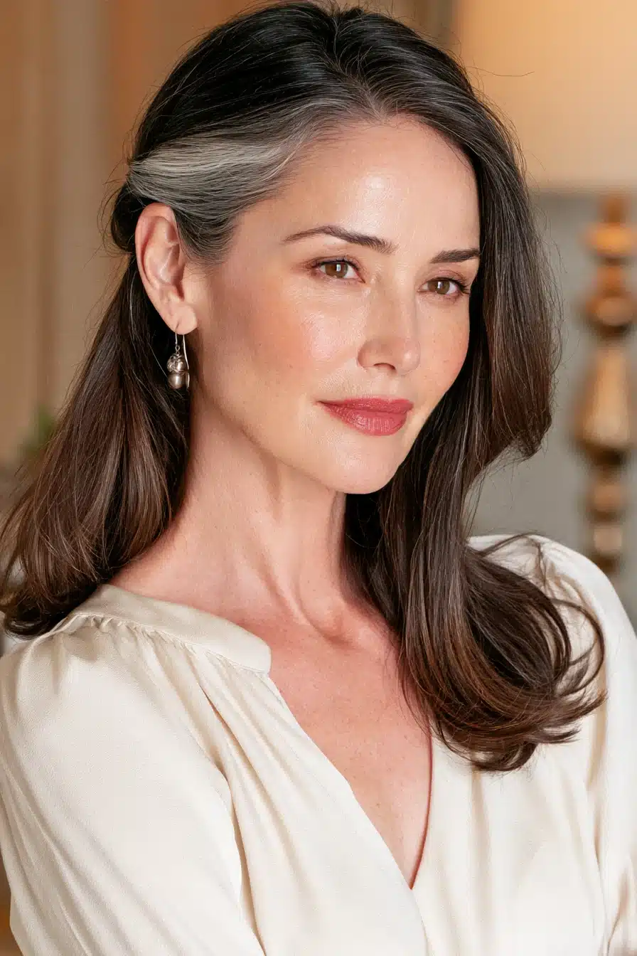 27 Beautiful Grey Blending Ideas for Dark Hair That Make Silver Strands Shine