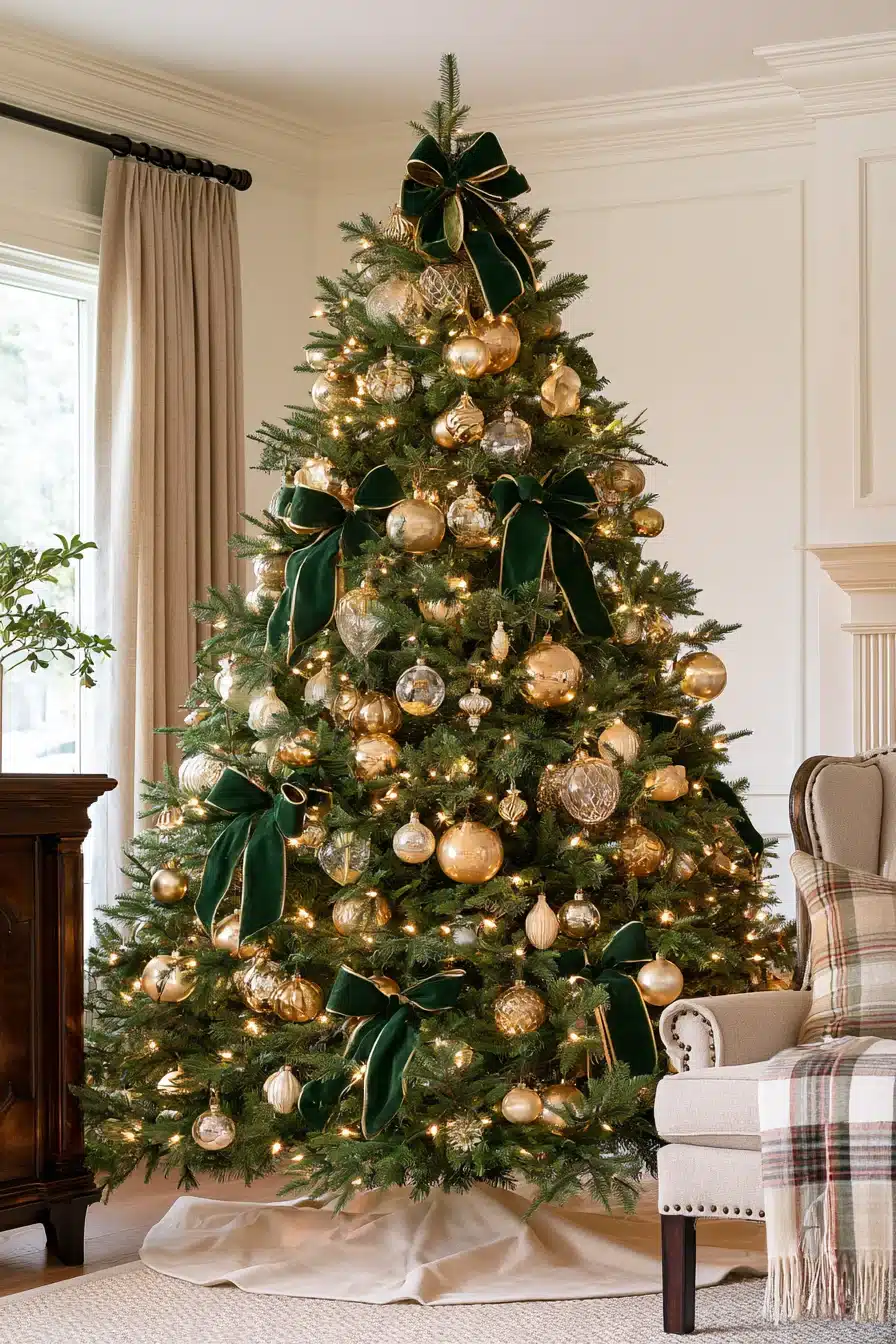 27 Stunning Gold Christmas Tree Ideas to Make Your Holiday Home Sparkle