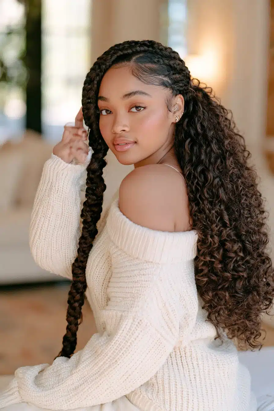 27 Chic Boho Knotless Braids for Effortless Everyday Style