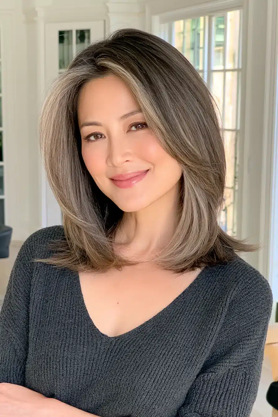 27 Beautiful Grey Blending Ideas for Dark Hair That Make Silver Strands Shine
