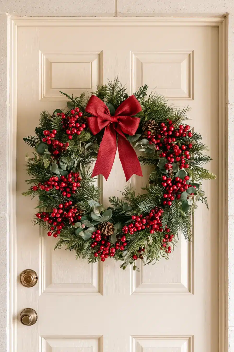 27 Beautiful Winter Wreaths for Front Door Charm and a Cozy Seasonal Welcome