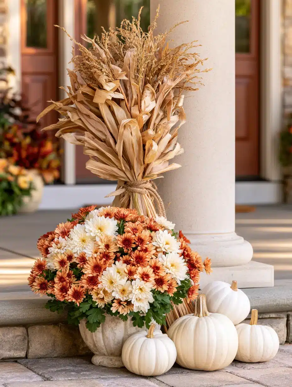 27 Beautiful Mums Front Porch Ideas for a Colorful and Cozy Autumn Welcome