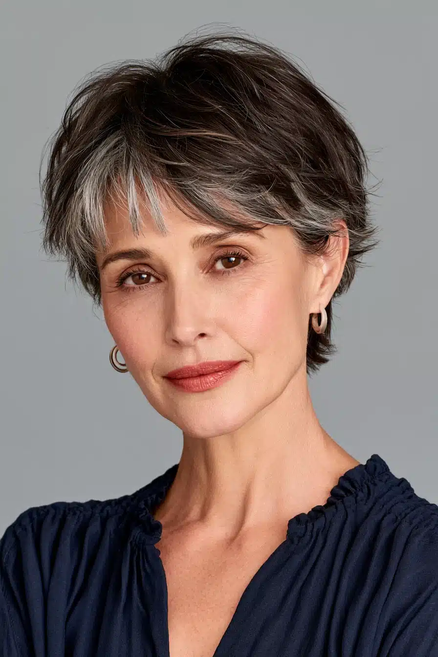 27 Beautiful Grey Blending Ideas for Dark Hair That Make Silver Strands Shine