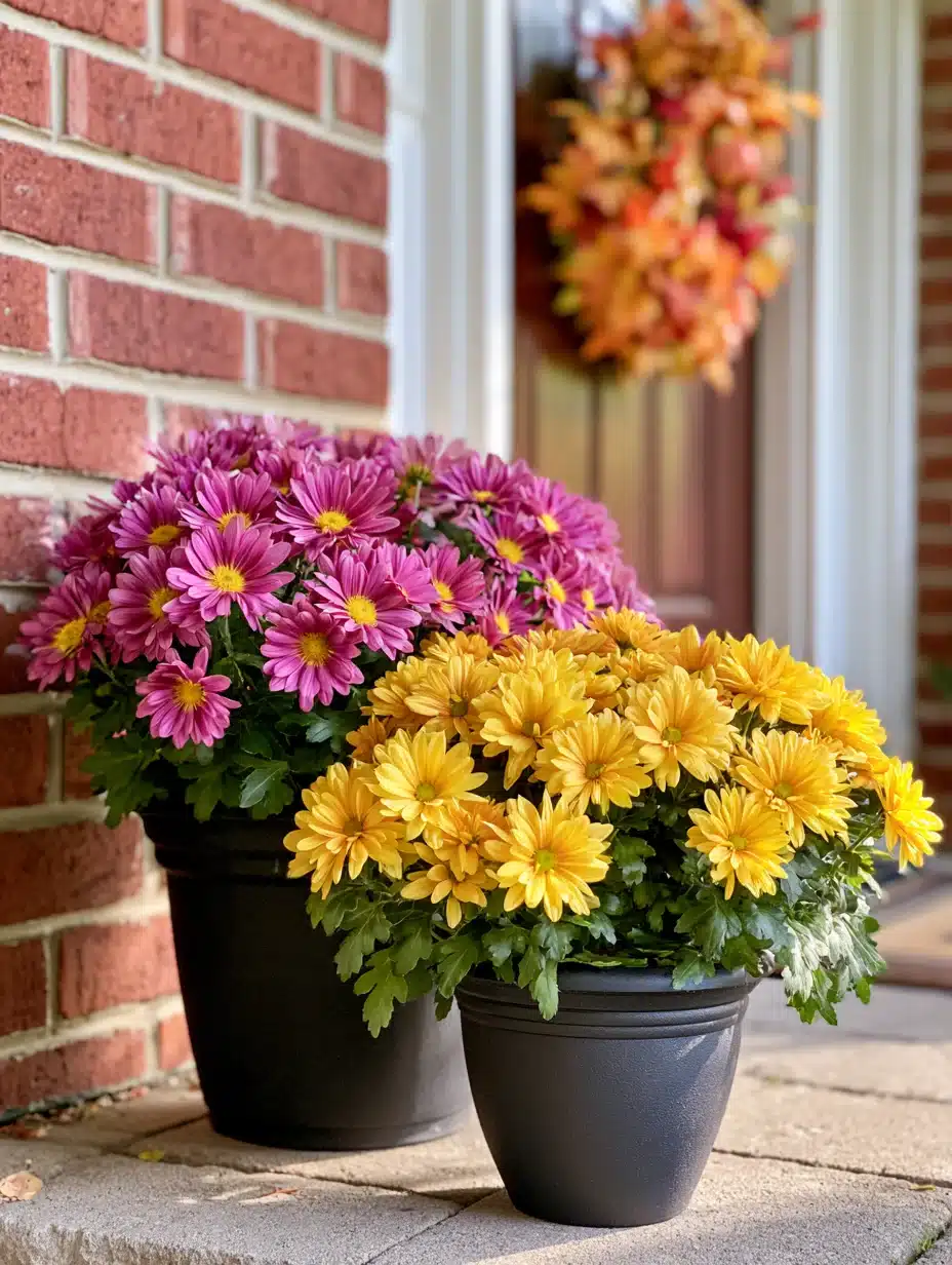 27 Beautiful Mums Front Porch Ideas for a Colorful and Cozy Autumn Welcome