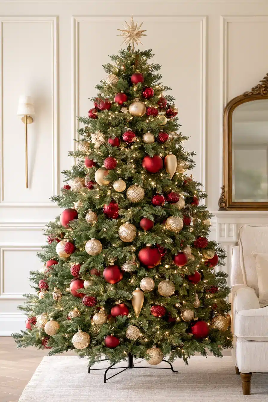 27 Elegant Burgundy Christmas Tree Ideas for a Warm and Magical Holiday