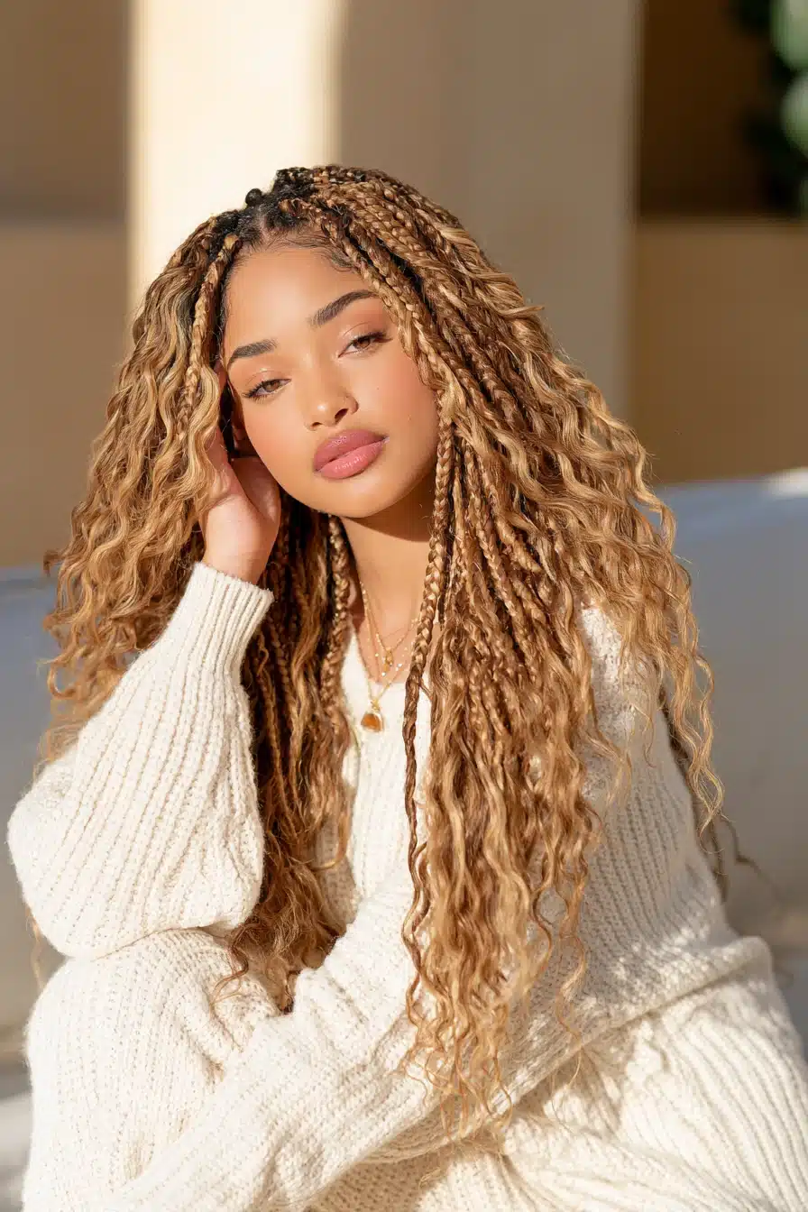 27 Chic Boho Knotless Braids for Effortless Everyday Style