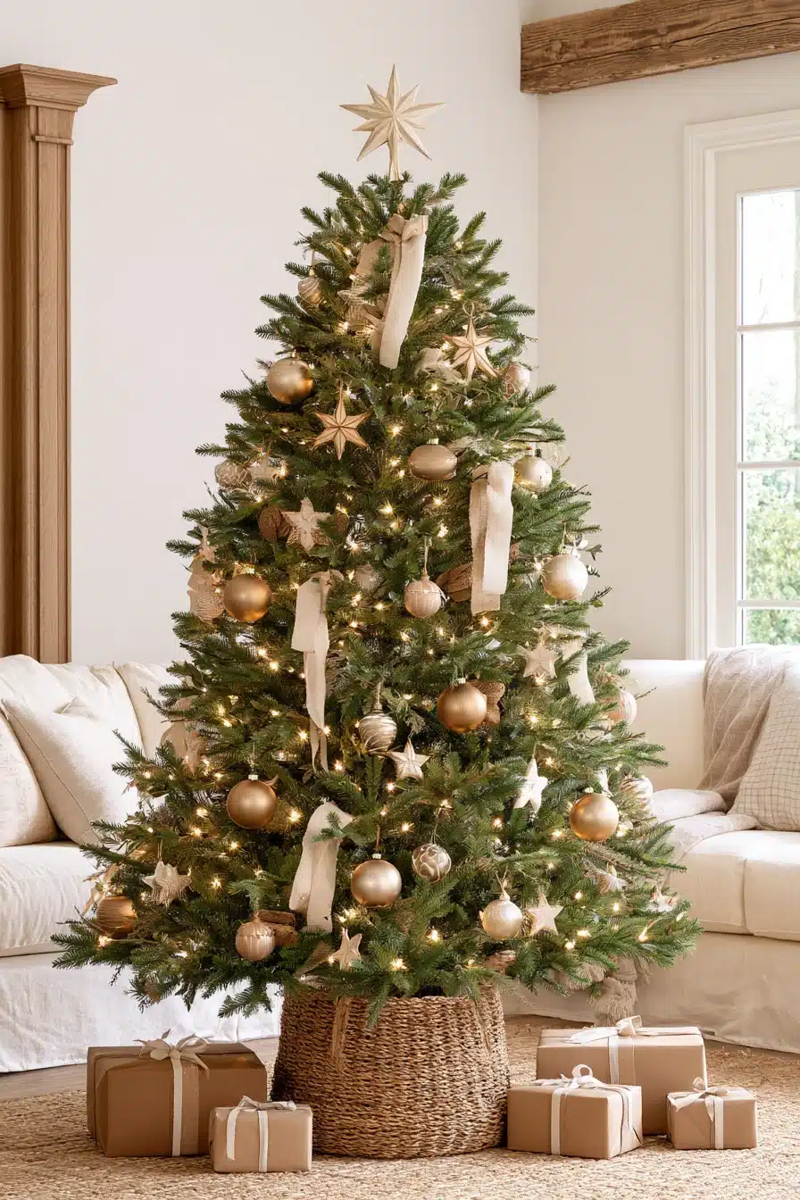 27 Stunning Gold Christmas Tree Ideas to Make Your Holiday Home Sparkle