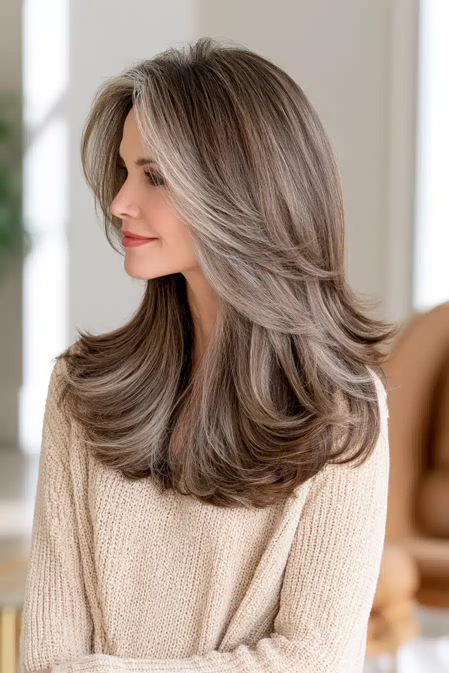 27 Beautiful Grey Blending Ideas for Dark Hair That Make Silver Strands Shine