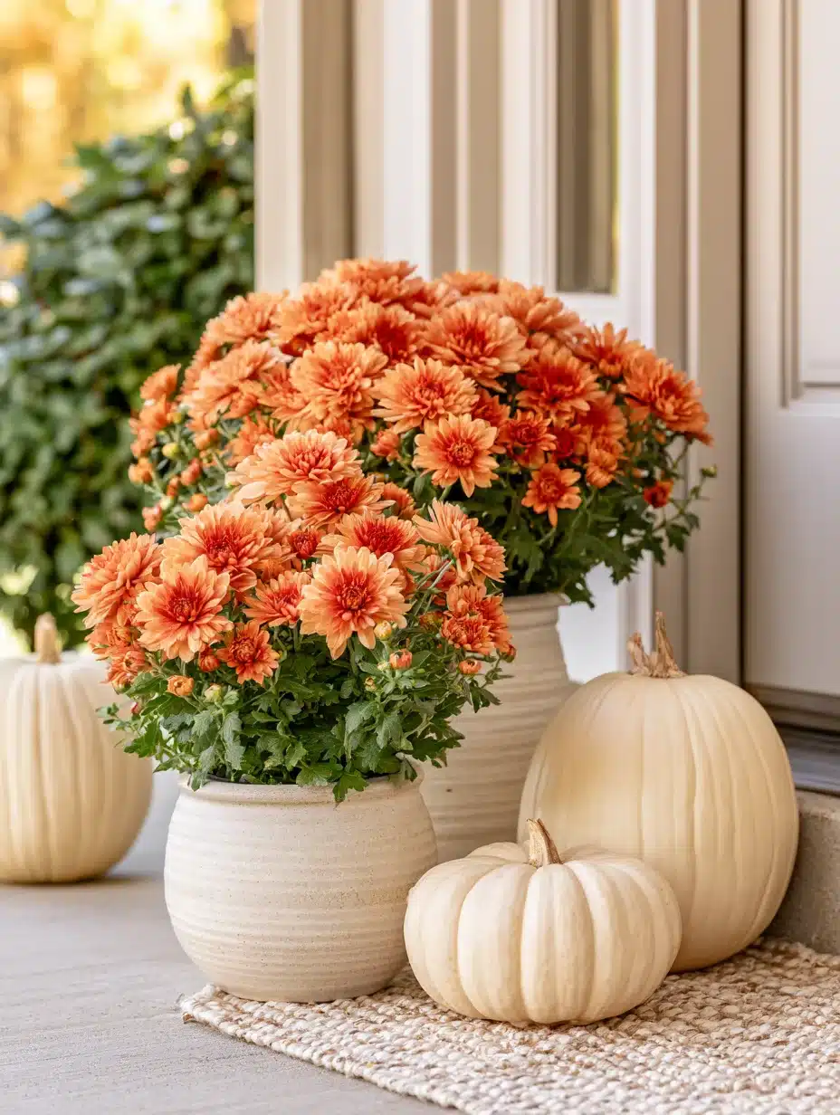 27 Beautiful Mums Front Porch Ideas for a Colorful and Cozy Autumn Welcome