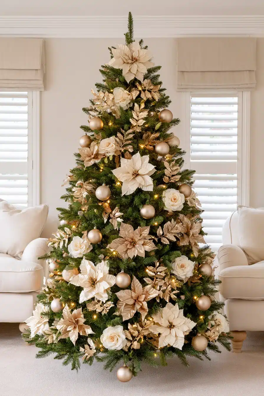 27 Stunning Gold Christmas Tree Ideas to Make Your Holiday Home Sparkle