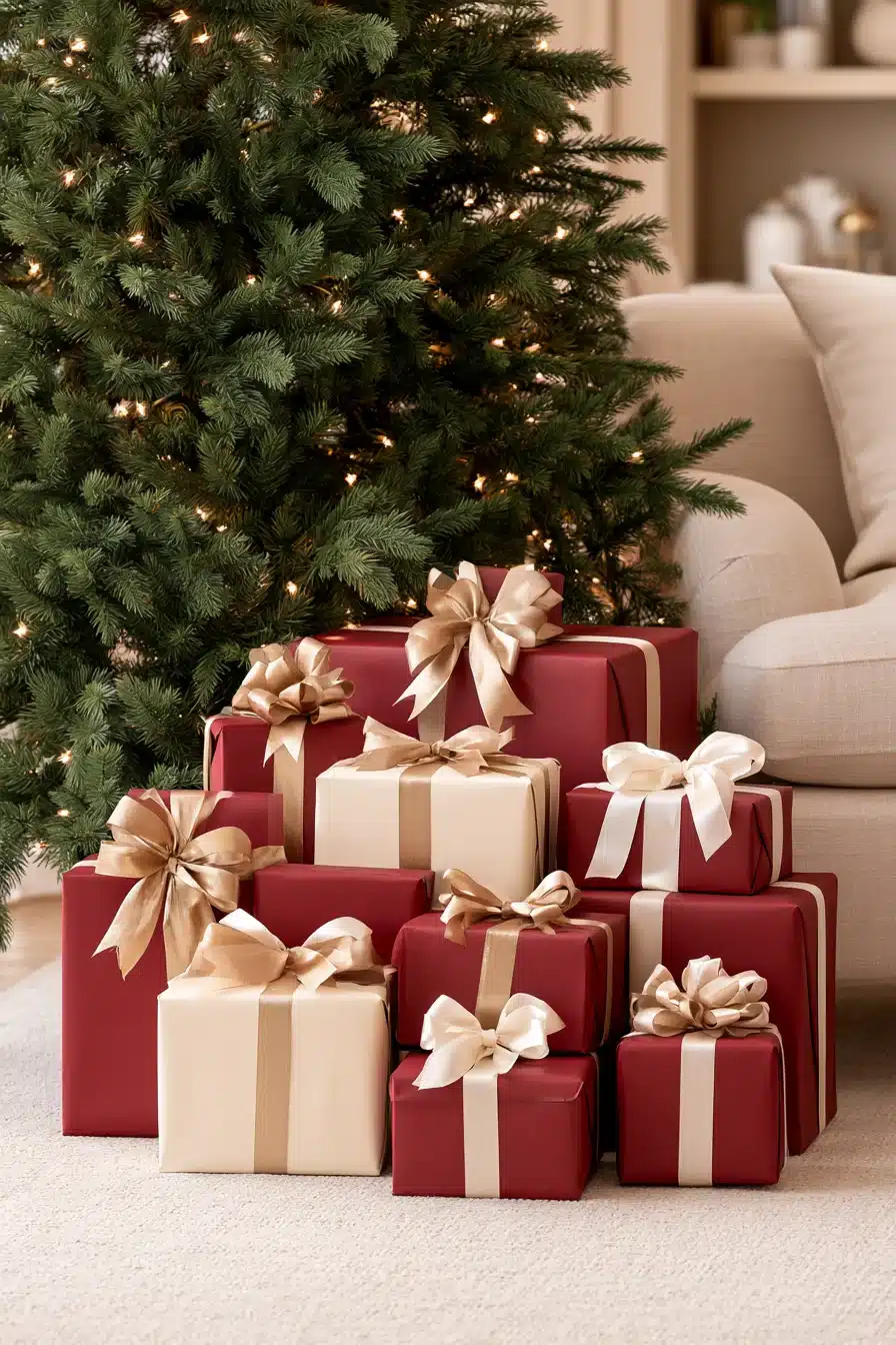 27 Elegant Burgundy Christmas Tree Ideas for a Warm and Magical Holiday