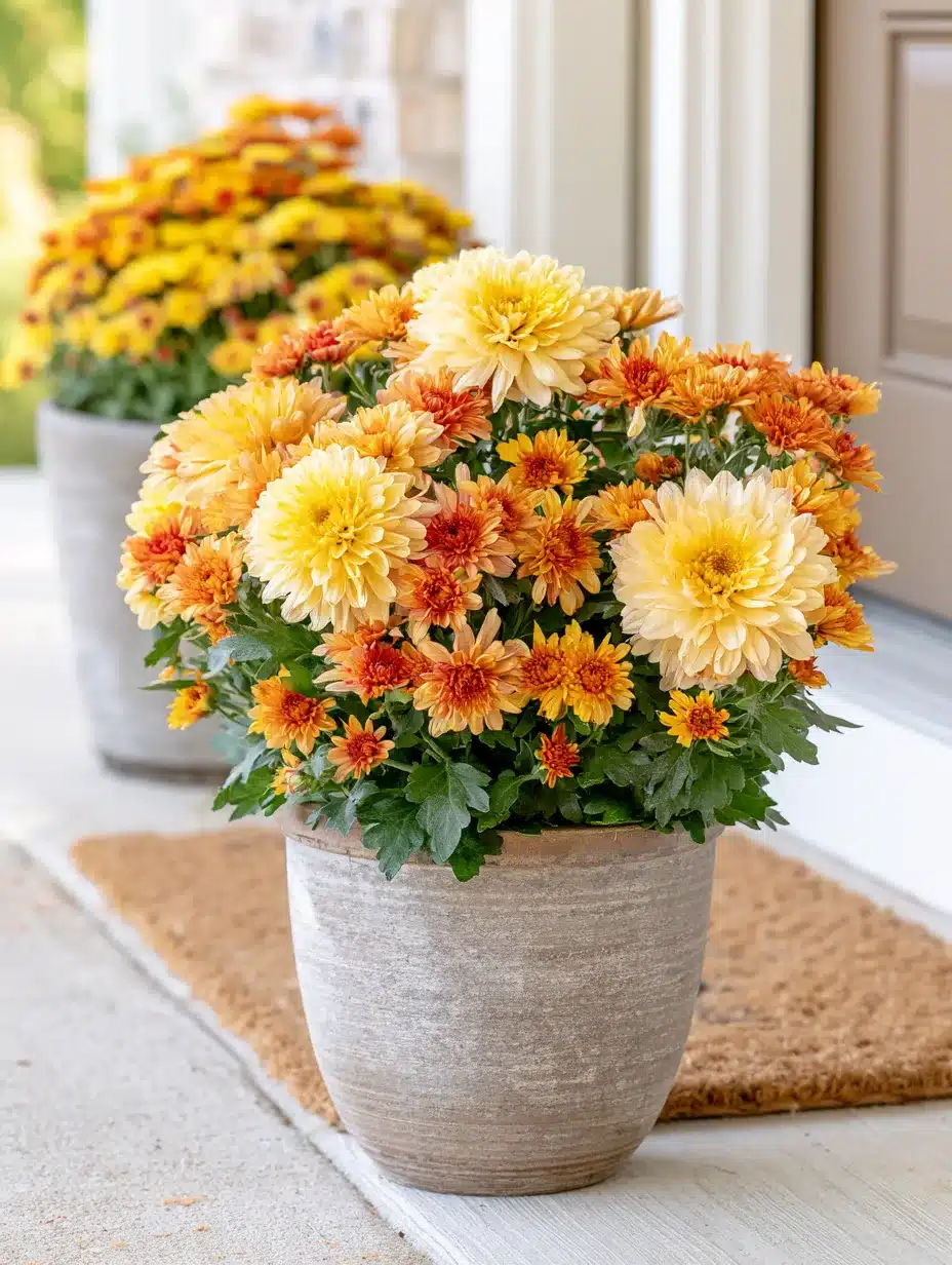 27 Beautiful Mums Front Porch Ideas for a Colorful and Cozy Autumn Welcome