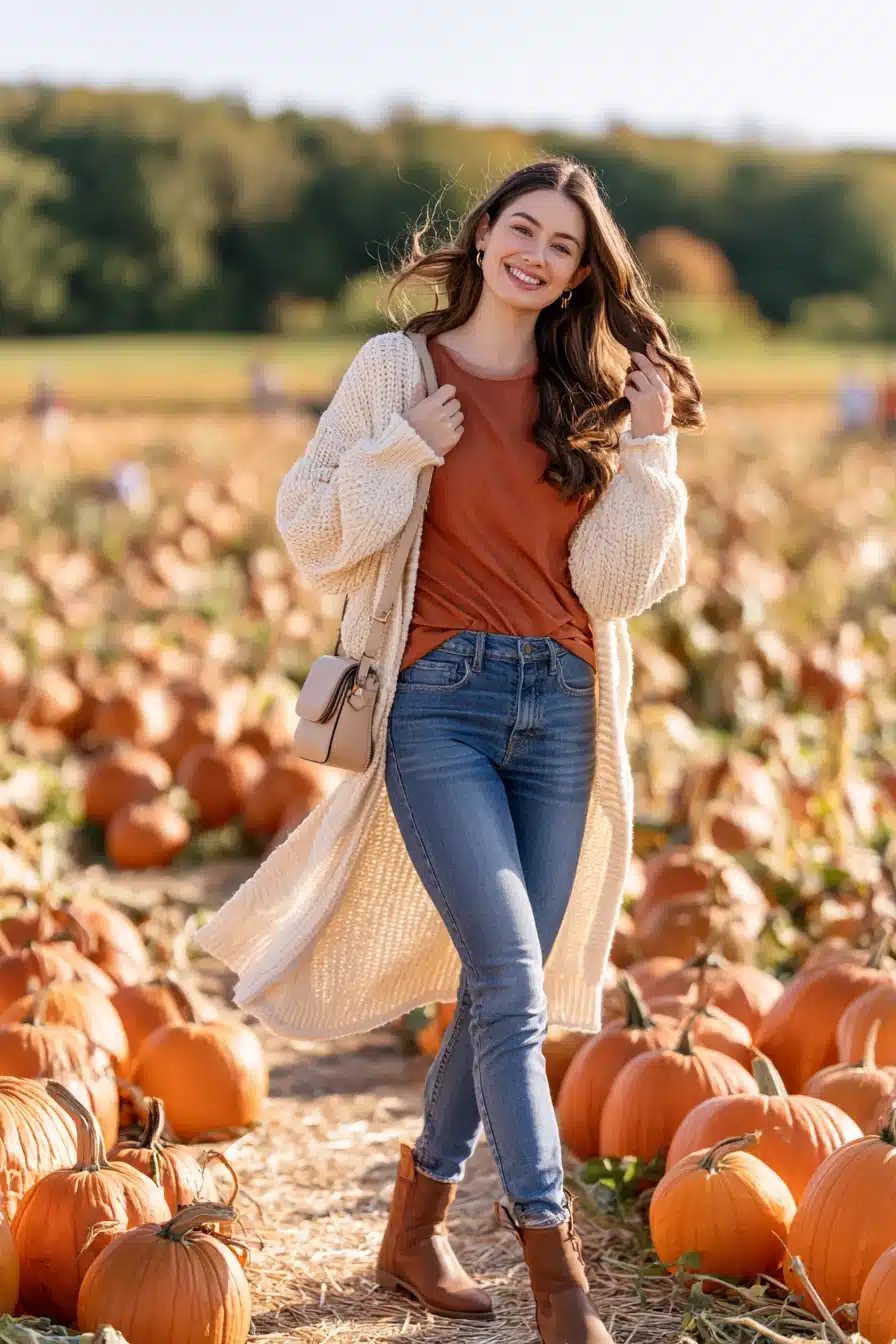 27 Effortless Pumpkin Patch Outfit Ideas for Crisp Days and Cozy Memories