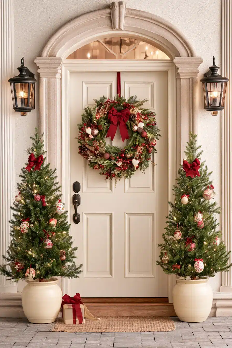 27 Beautiful Christmas Door Decorations for a Festive First Impression